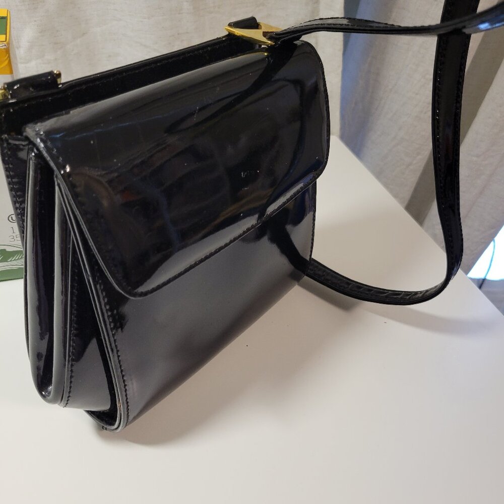 Glossy Vintage Talbots Purse with Front Snap Enclosure